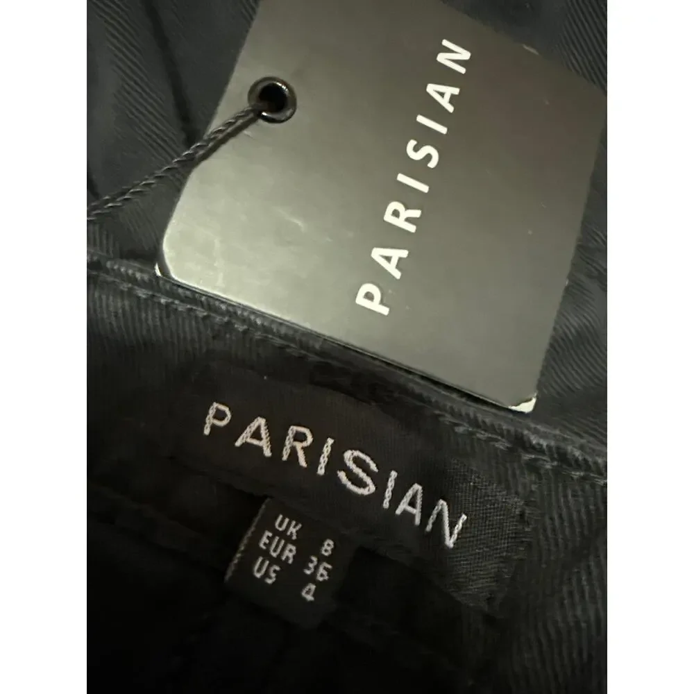 NEW Parisian Black Distressed Skinny High Waist Boyfriend Denim Jeans Pants Sz 8